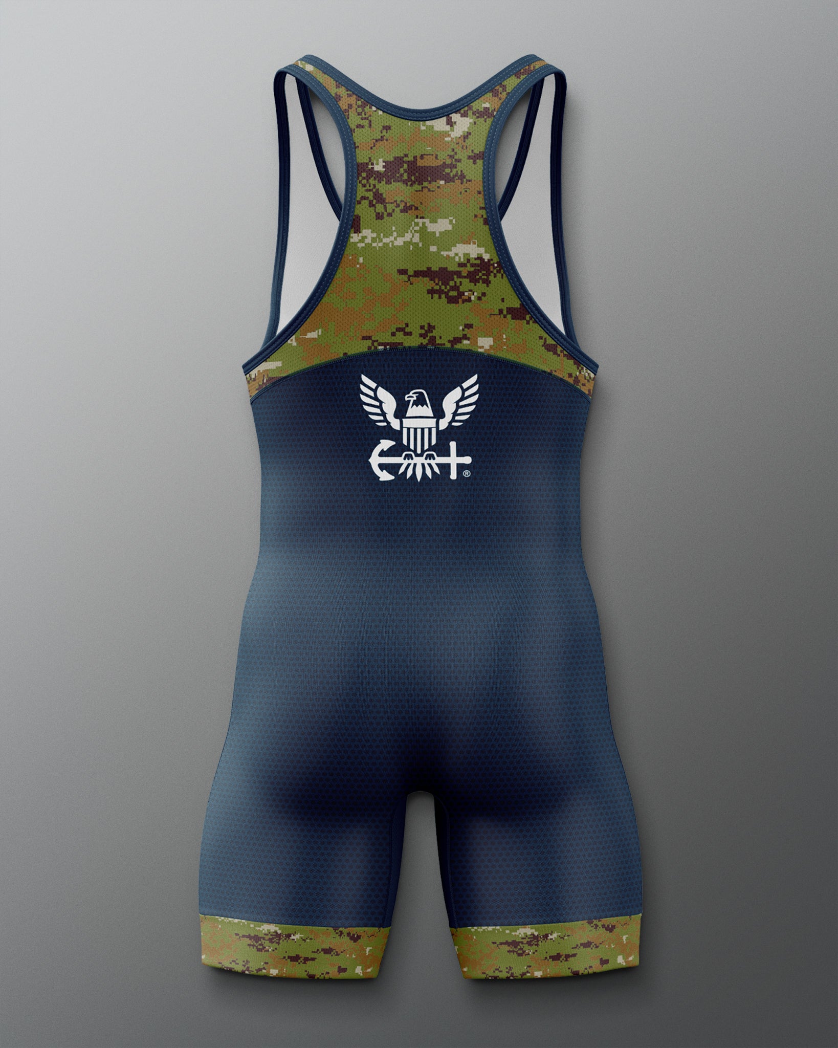 U.S. Navy Digital Woodland Elite Wrestling Singlet - Command the