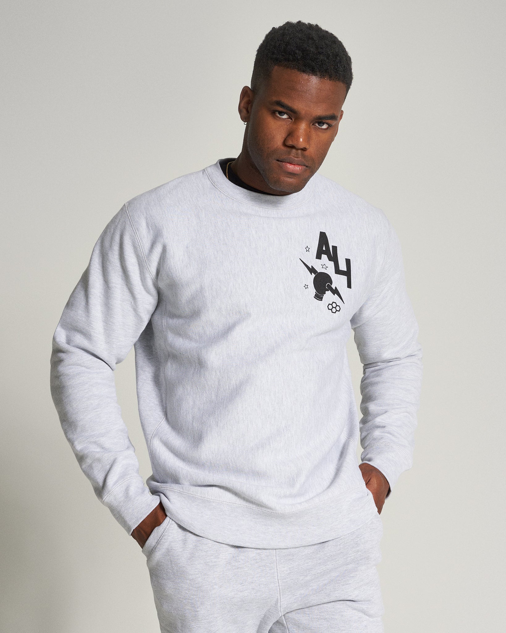Muhammad Ali スウェット トレーナー Muhammad Ali Lightning Crewneck - Unleash Your Inner Champion | RUDIS