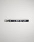 A black fabric strap featuring the phrase A WAY OF LIFE in bold white letters accompanied by a keyring attachment and clip