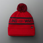RUDIS Two Tone Pom Beanie - Red/Black