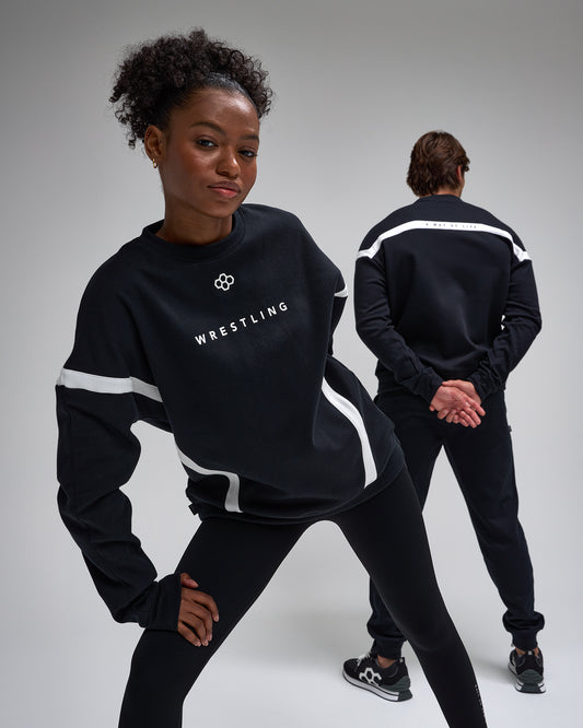Wrestling Colorblock Crewneck
