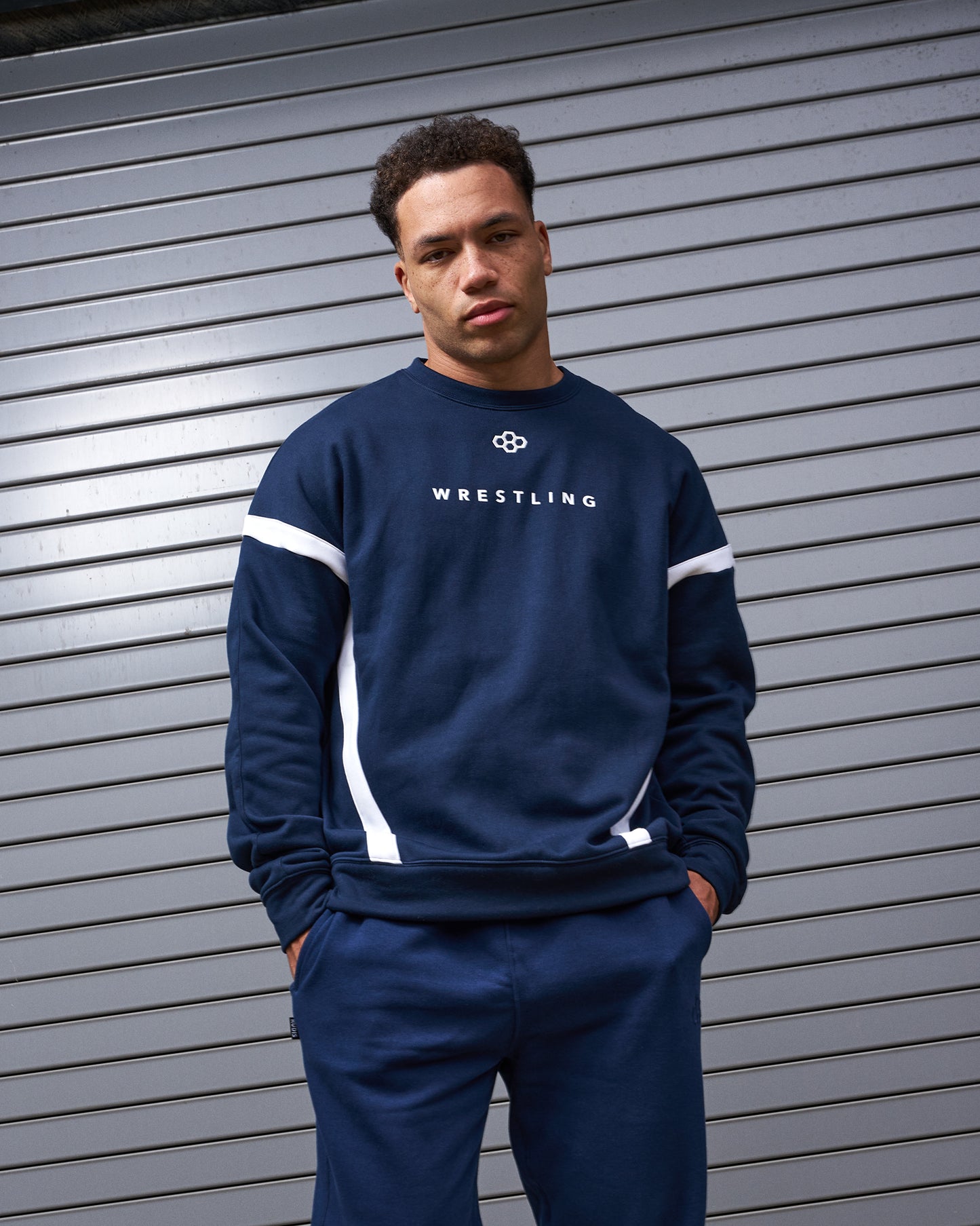 Wrestling Colorblock Crewneck