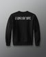 Black sweatshirt with 'A WAY OF LIFE' text on the back against a gray background