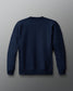 Navy blue sweatshirt on a light gray background