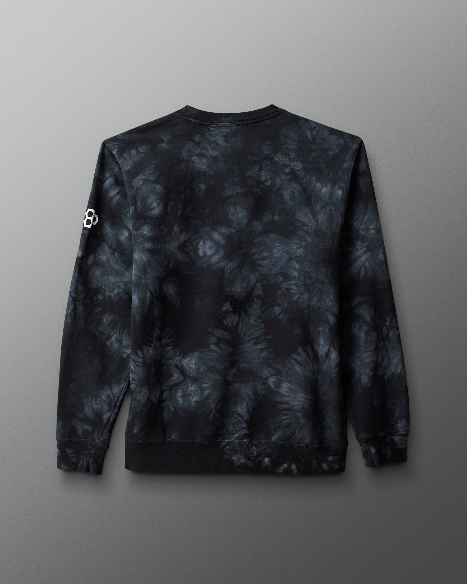 Tie-dye sweatshirt on a gray background