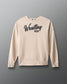 Beige sweatshirt with 'Wrestling Mom' text on a gray background