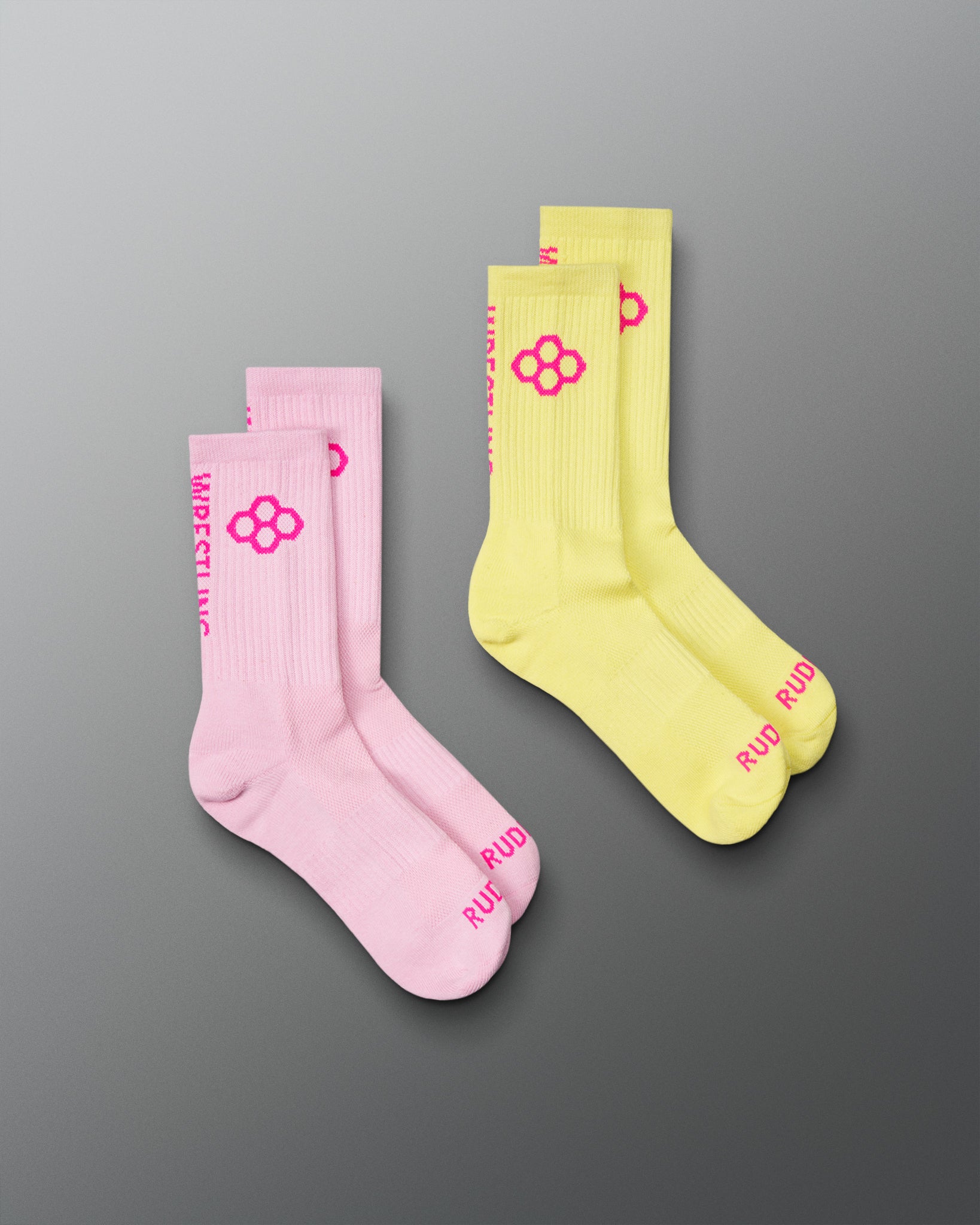Pink Lemonade Cushion Crew Socks (2 Pair) | RUDIS