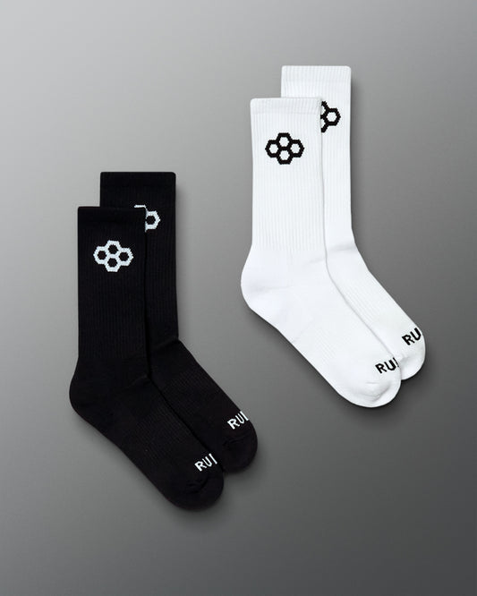 Chaussettes mi-mollet RUDIS Essential Hex (lot de 2 paires)