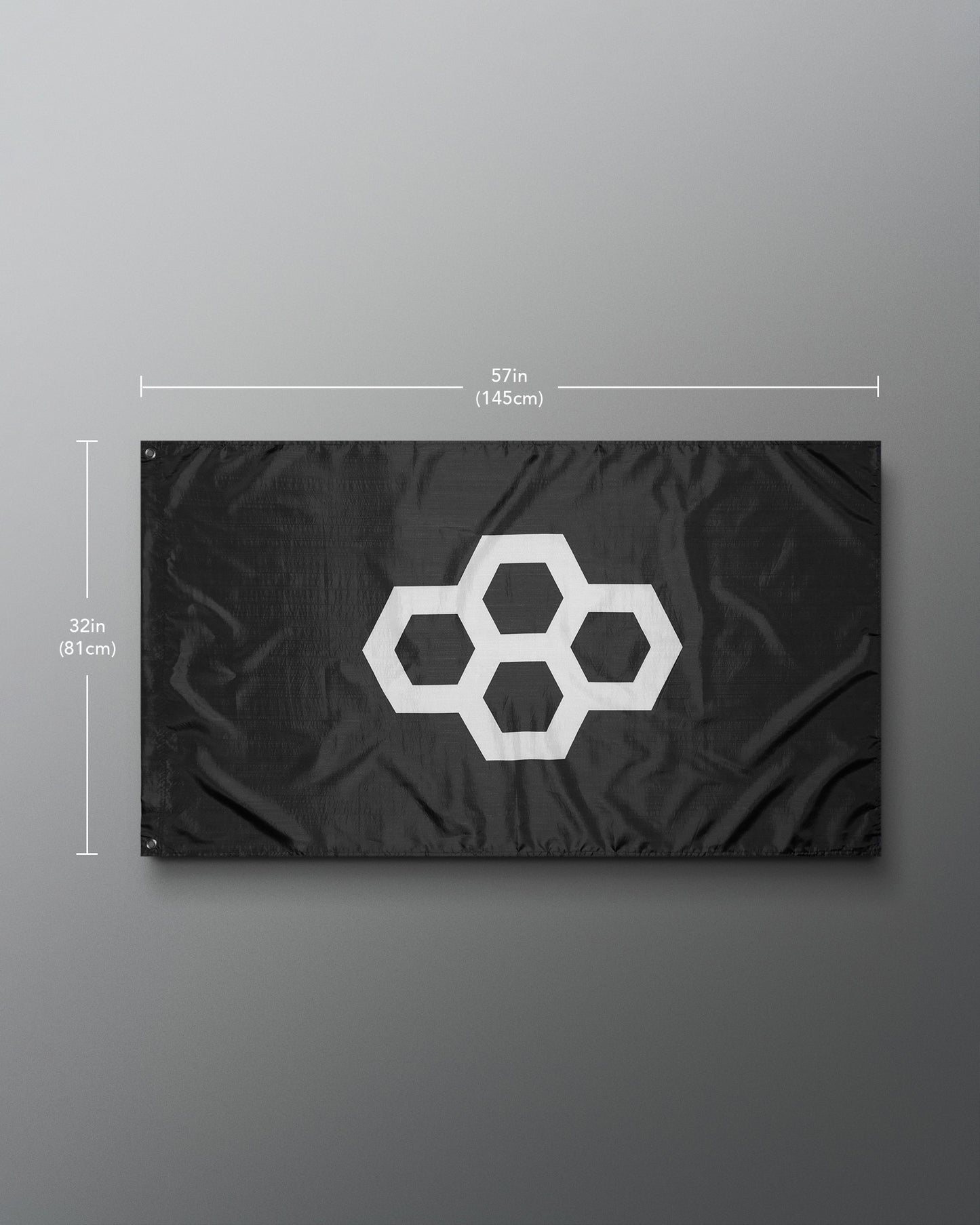 RUDIS Logo Flag - Black
