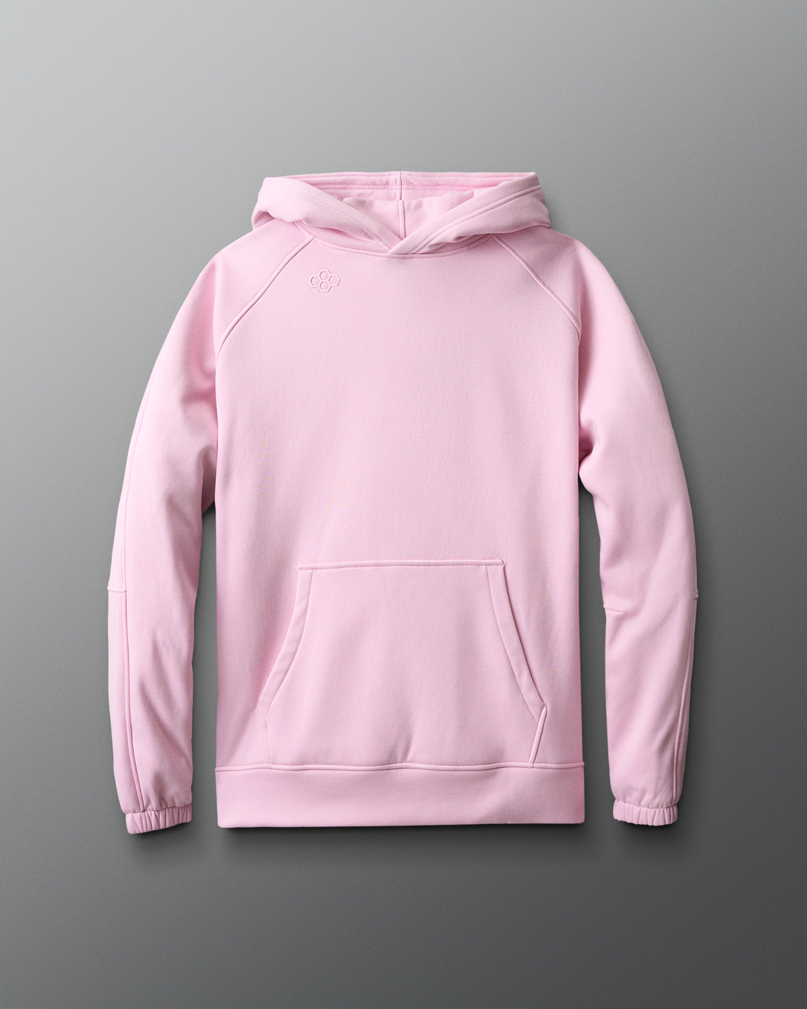 Pink hoodie on a gray background