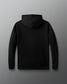 Black hoodie on a gray background