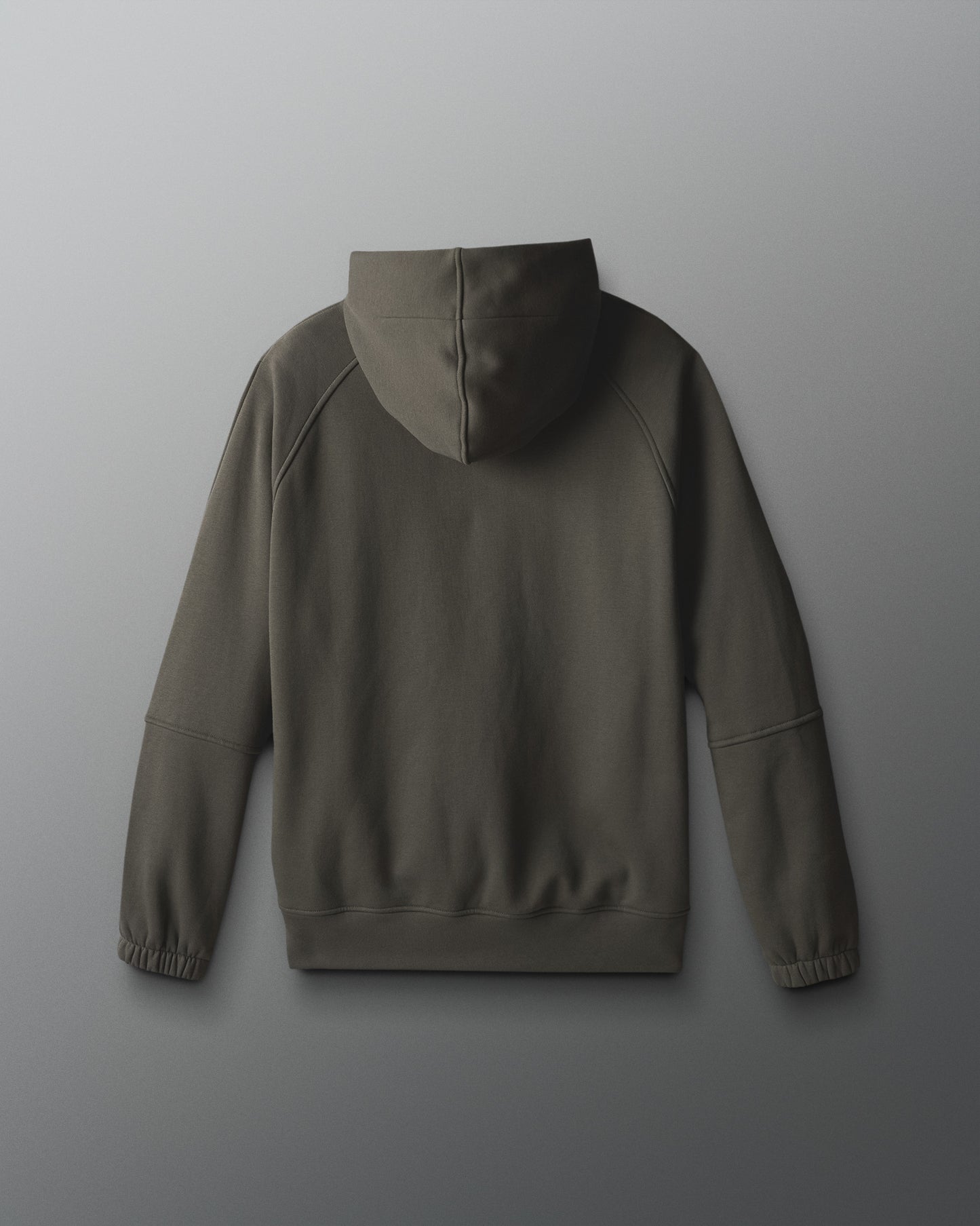 Green hoodie on a gray background