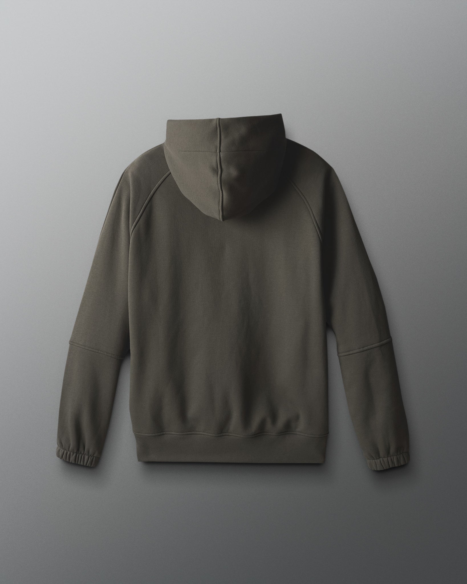 Green hoodie on a gray background