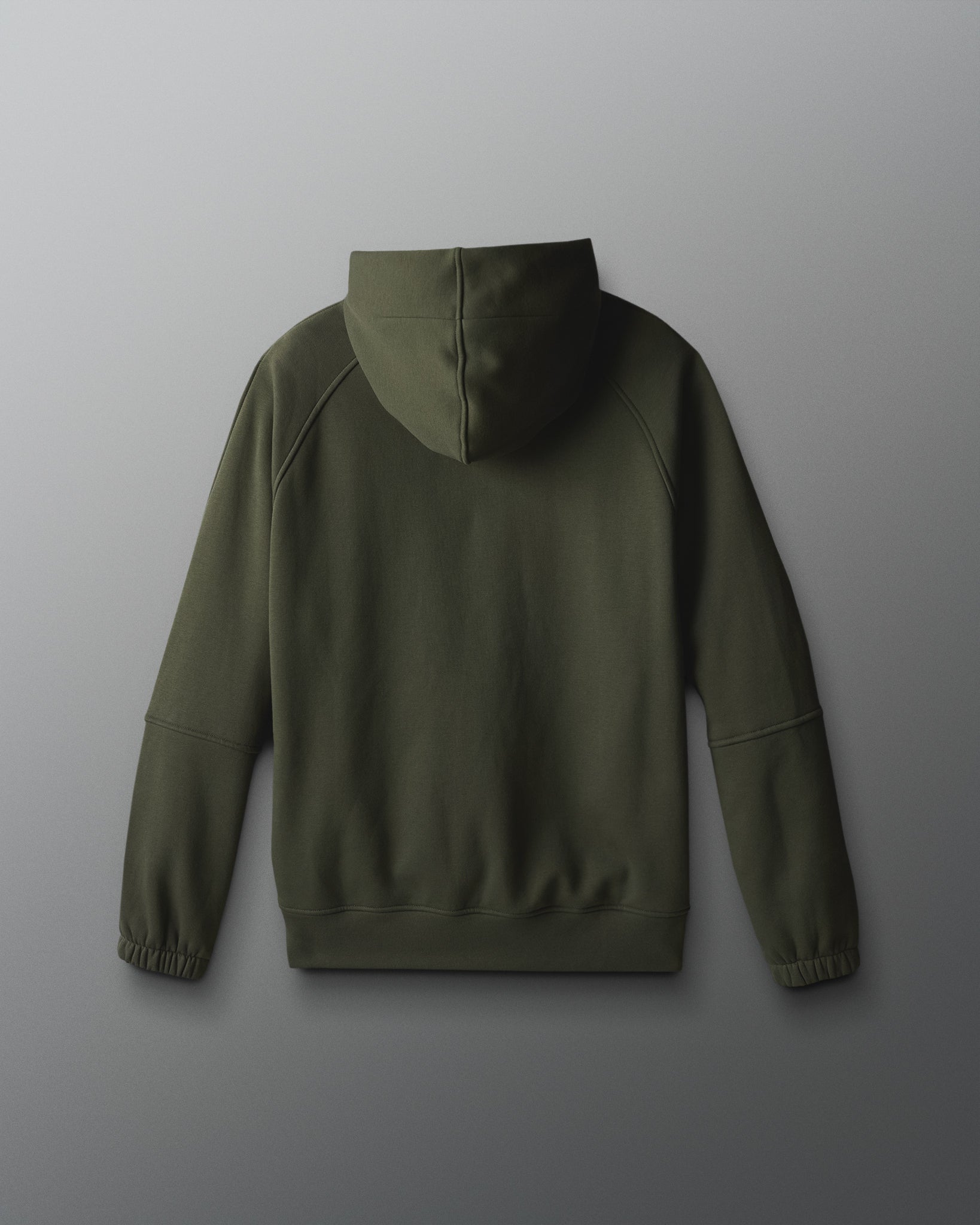 Green hoodie on a gray background