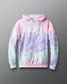 Tie-dye hoodie with 'RUDIS' branding on a gray background