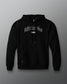 Black hoodie with 'Faith over Fear' text on a gray background