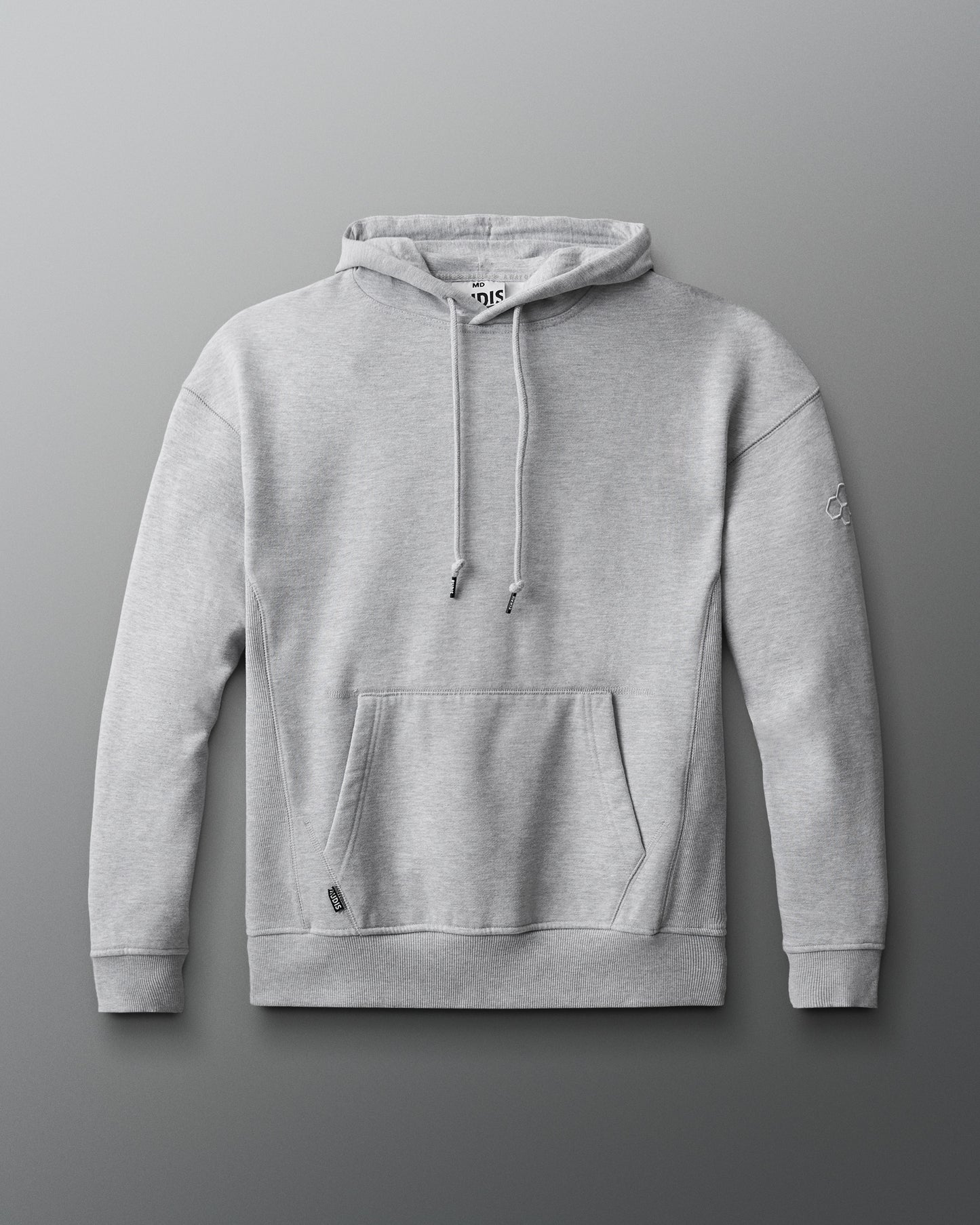 Gray hoodie on a gray background