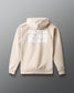 Beige hoodie with 'FAITH OVER FEAR' text on the back against a gray background