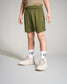 Short en maille pour jeunes RUDIS 6" - Vert armée