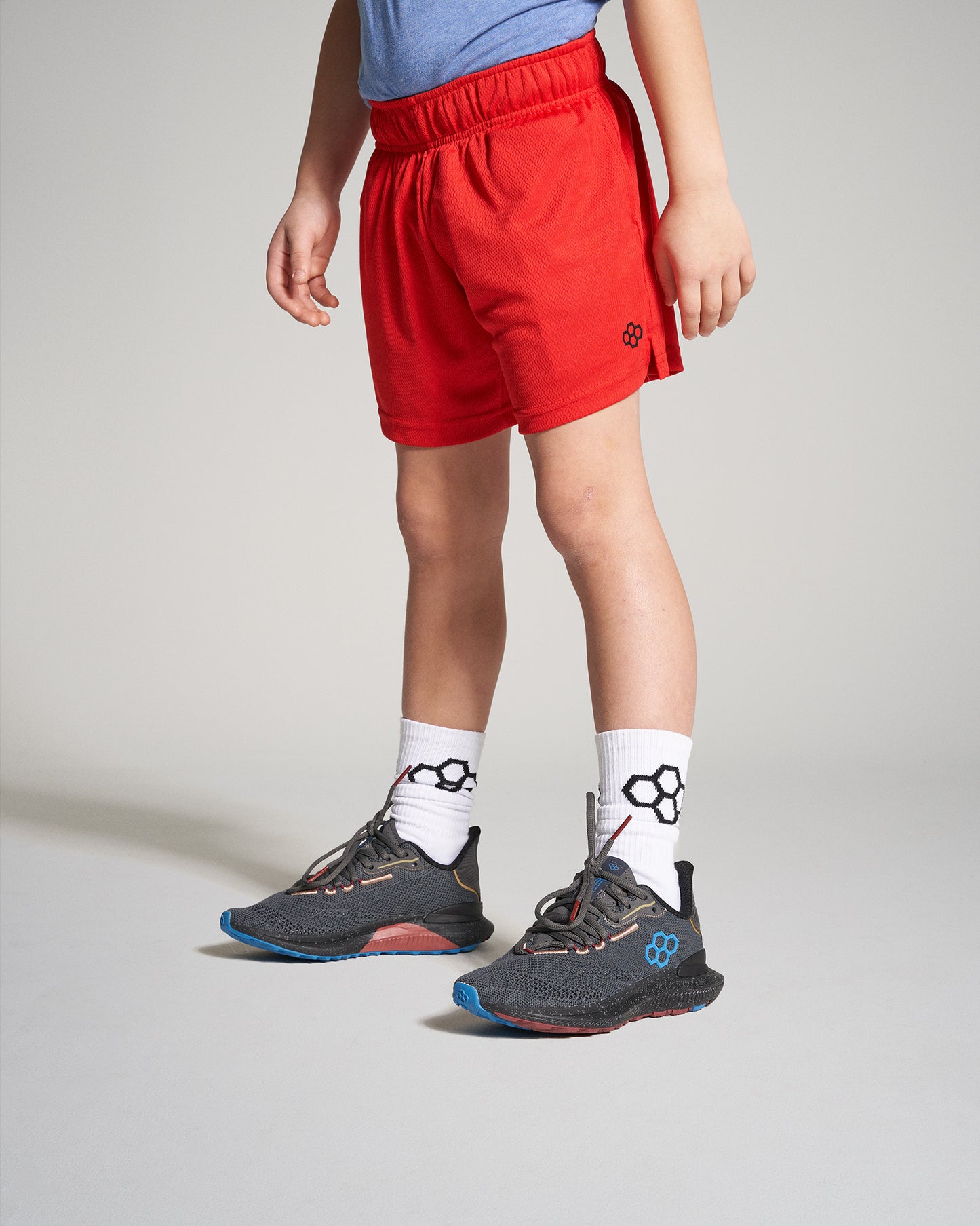 Short en maille pour jeunes RUDIS 6" - Rouge