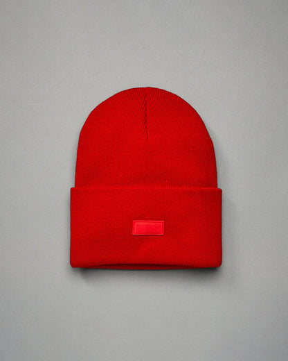 RUDIS Silicone Patch Foldover Beanie