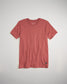 This image showcases a casual red t-shirt with a simple design emphasizing comfort and versatility for everyday wear