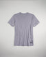 A gray T-shirt with a classic crew neckline and a small logo near the hem displayed on a light background for a clean minimalist look