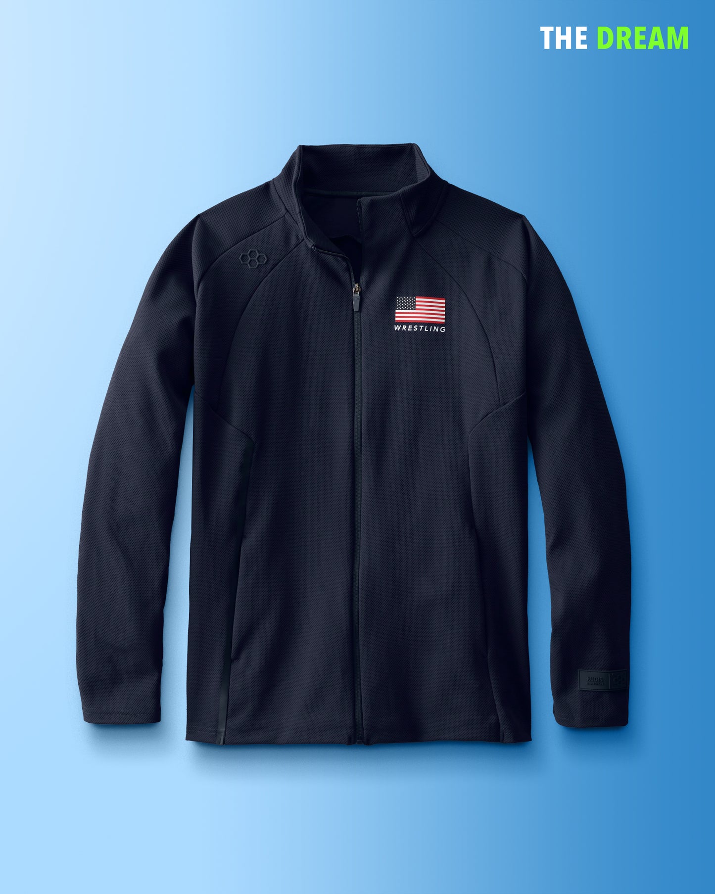 Veste zippée intemporelle avec drapeau américain