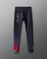 Gradient leggings with colorful design on a gray background