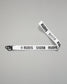 white RUDIS Wordmark lanyard with repeating white RUDIS logos, woven polyester strap, metal key clip, and key ring for carrying keys, badges, or accessories.