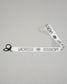 white RUDIS Lacrosse lanyard with woven logo, durable fabric strap, key ring, and metal clasp.