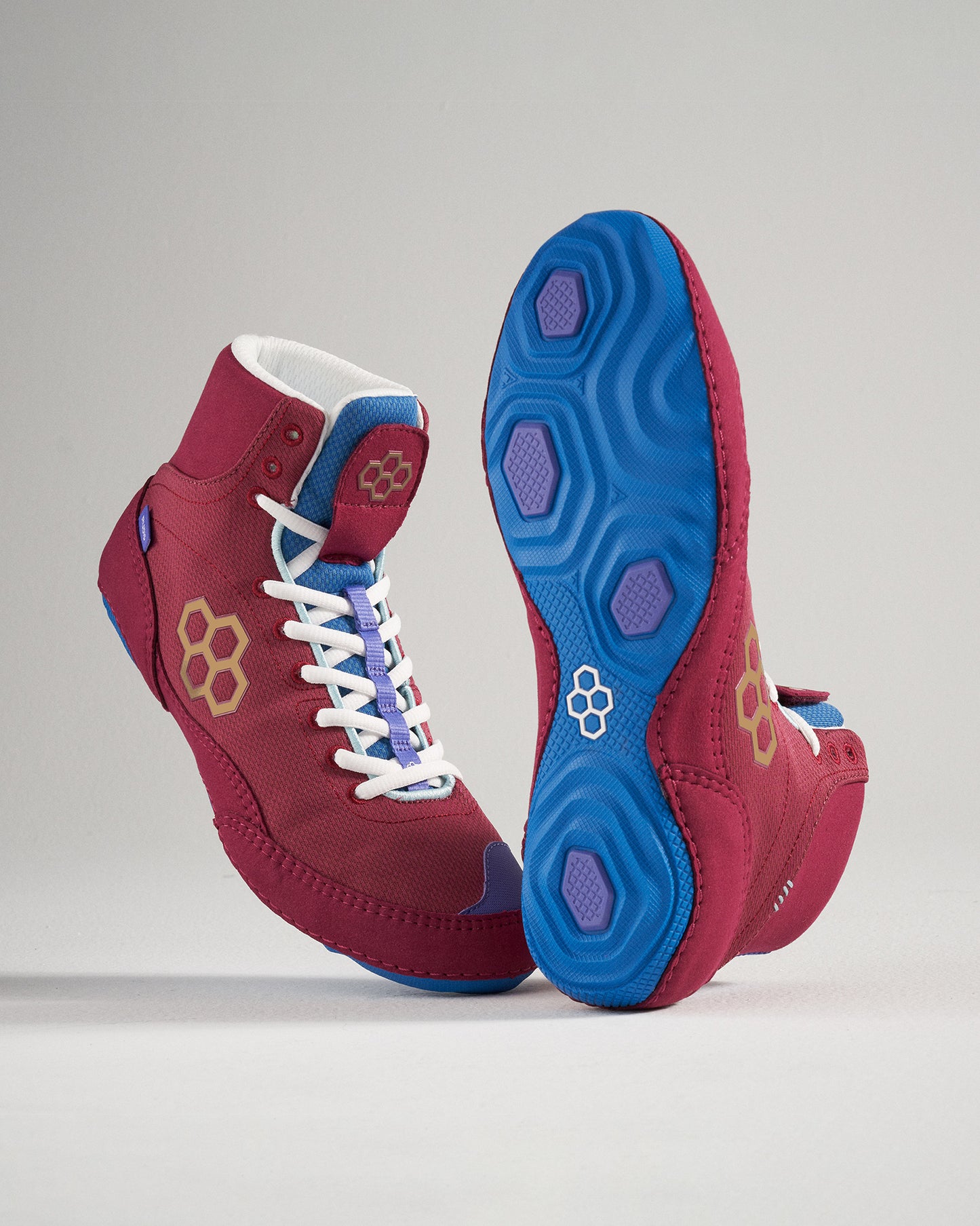 RUDIS Colt 2.0 Youth Wrestling Shoes - Royal Maroon