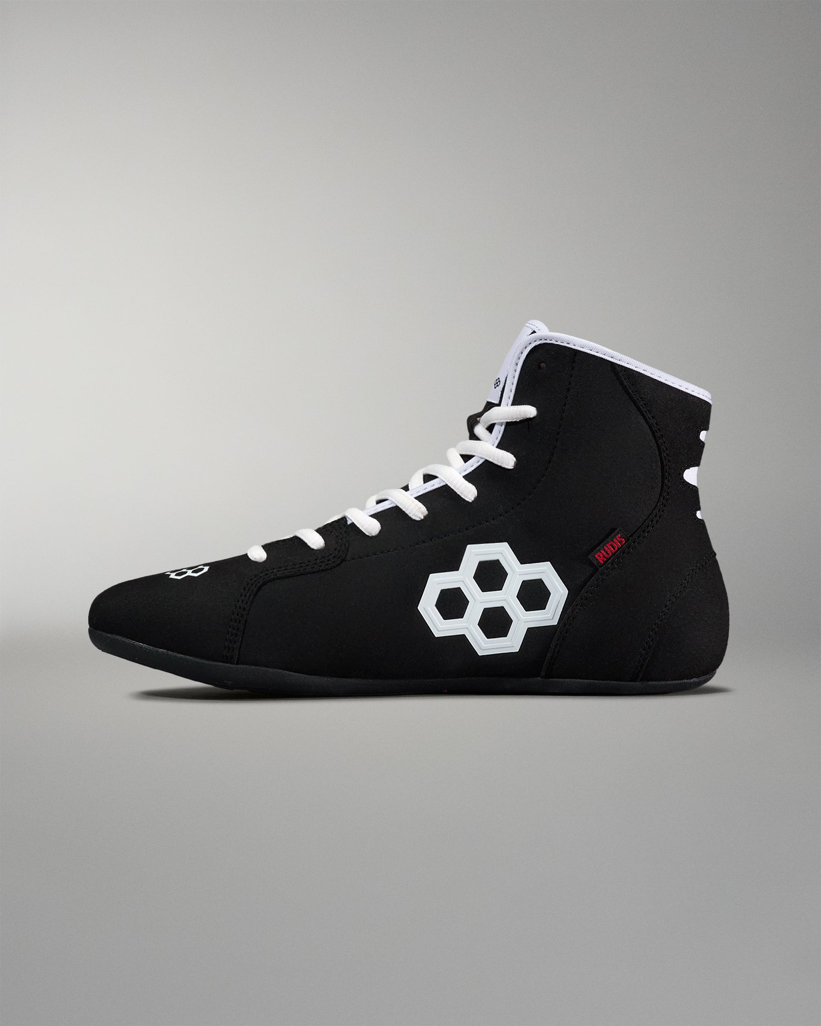 RUDIS International Adult Wrestling Shoes - Black/White