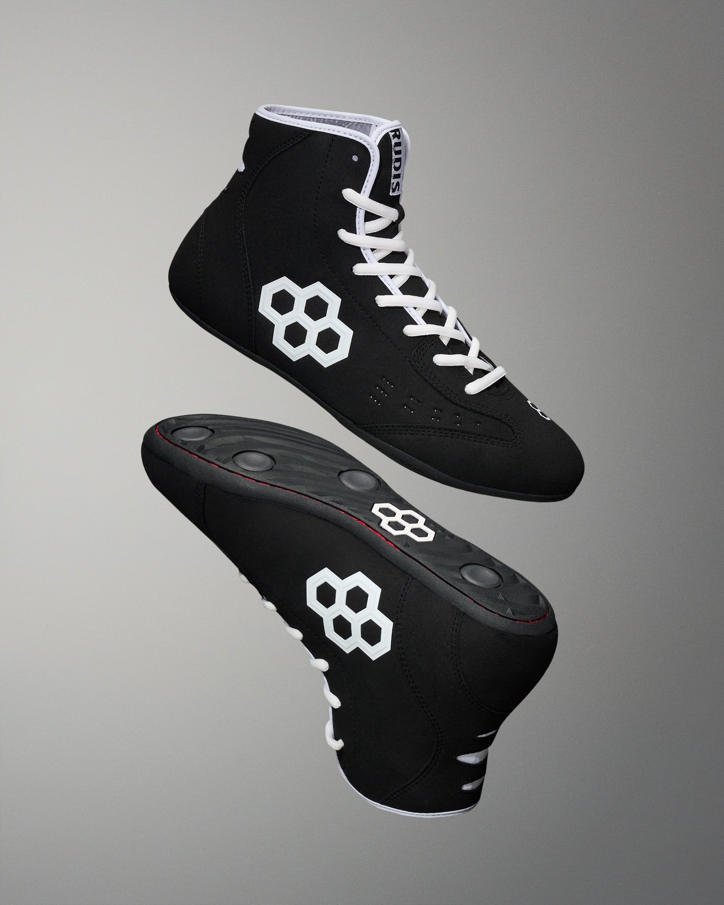 Chaussures de lutte RUDIS International pour adultes - Noir/Blanc