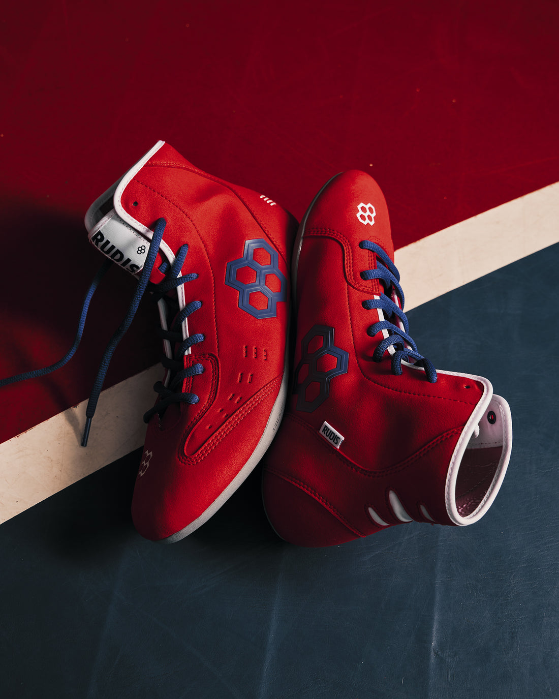 RUDIS International Adult Wrestling Shoes - Red | RUDIS