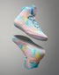 Colorful Wrestling shoes on a gray background