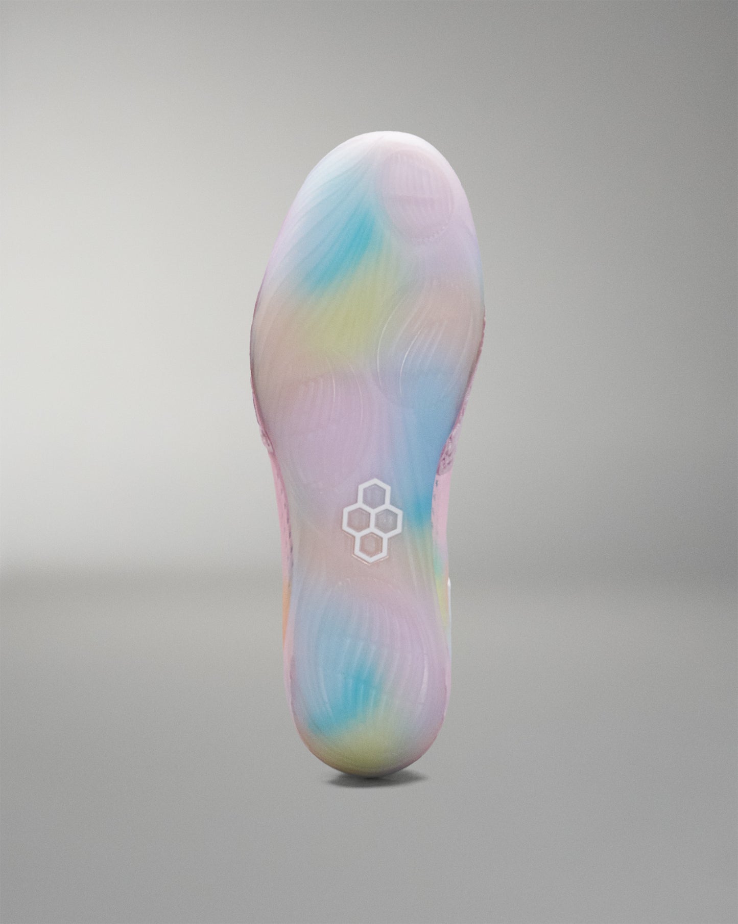 Colorful Wrestling shoe insole with a brand logo on a gray background