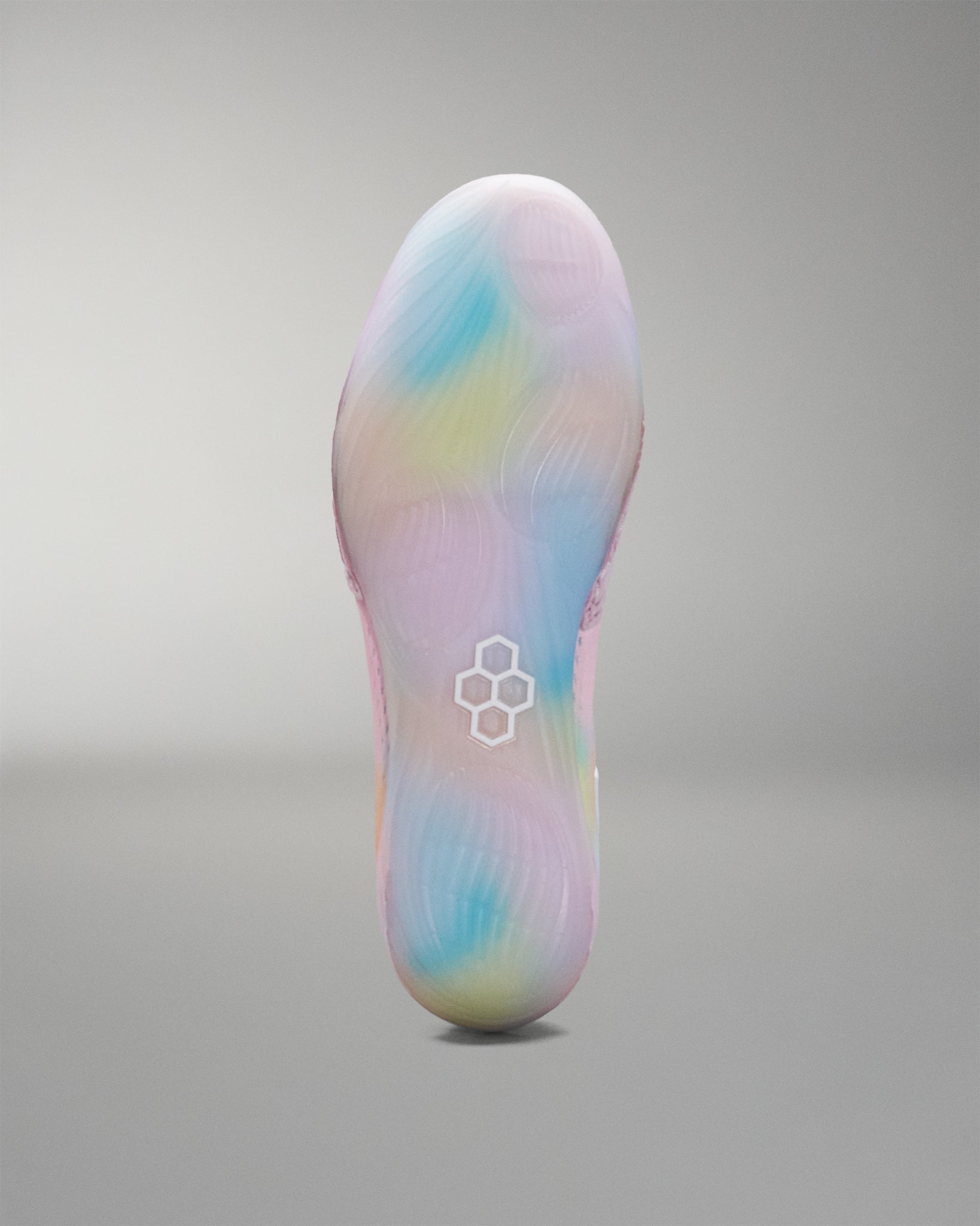 Colorful Wrestling shoe insole with a brand logo on a gray background