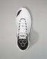 White Wrestling shoe with black sole on a gray background