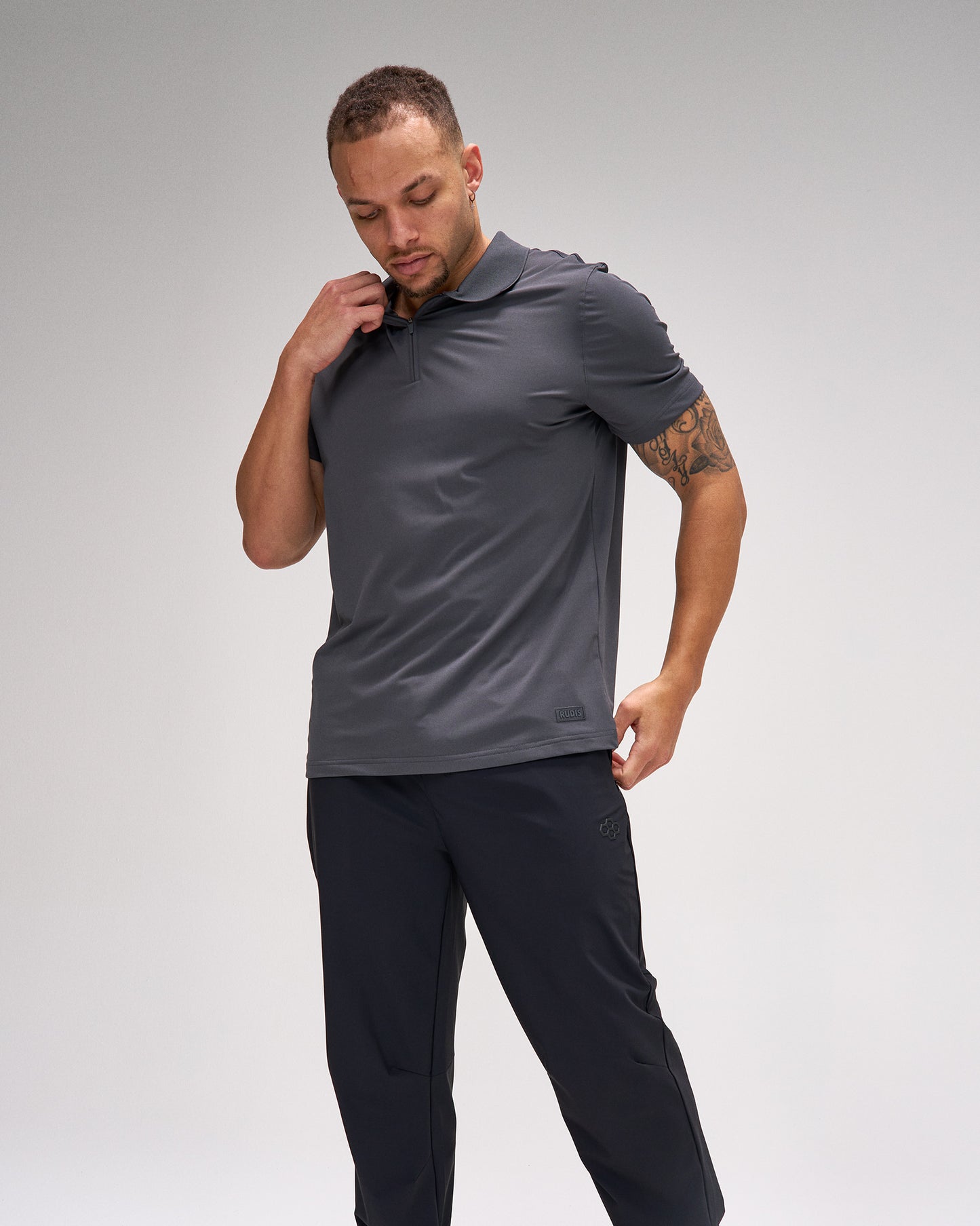RUDIS Stretch Pique Zip Polo