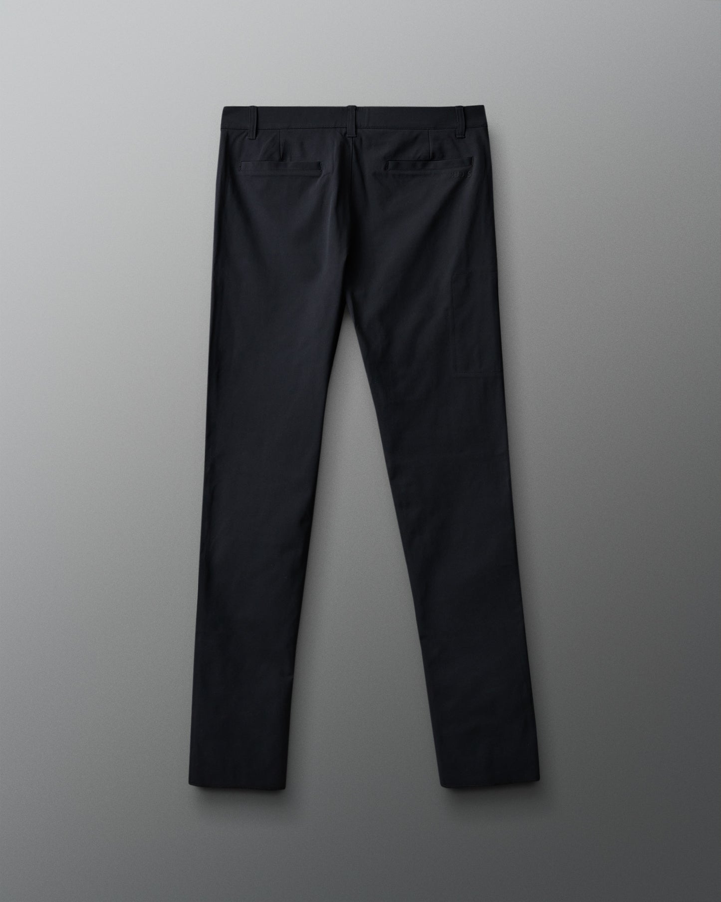 Black pants on a gray background