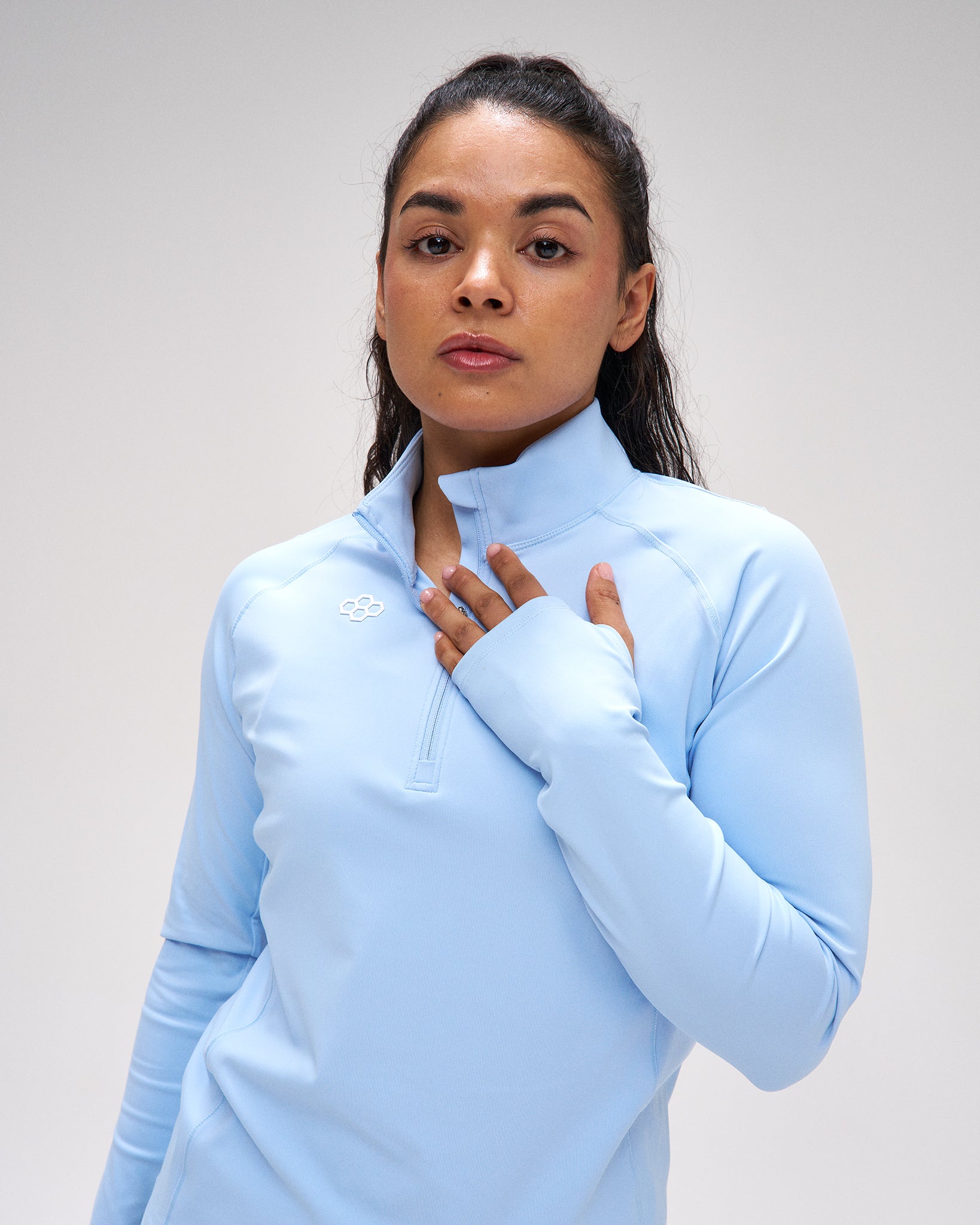 RUDIS Women's Victory 1/4 Zip Jacket - Light Blue | RUDIS