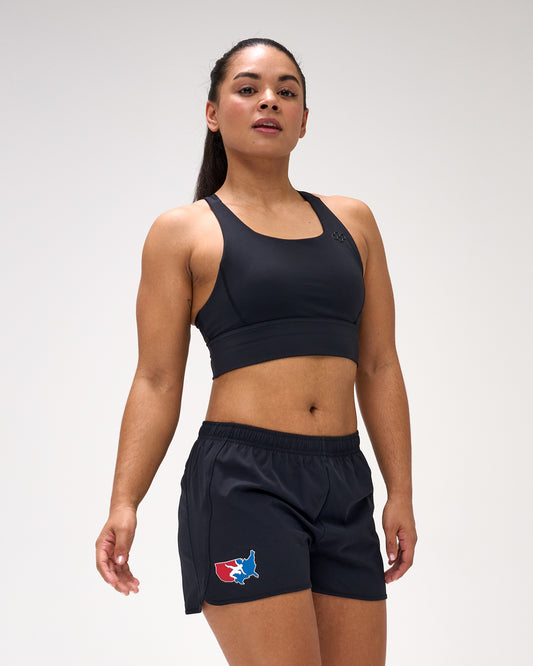 Soutien-gorge de sport rembourré à col rond pour femme