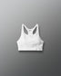White sports bra on a gray background