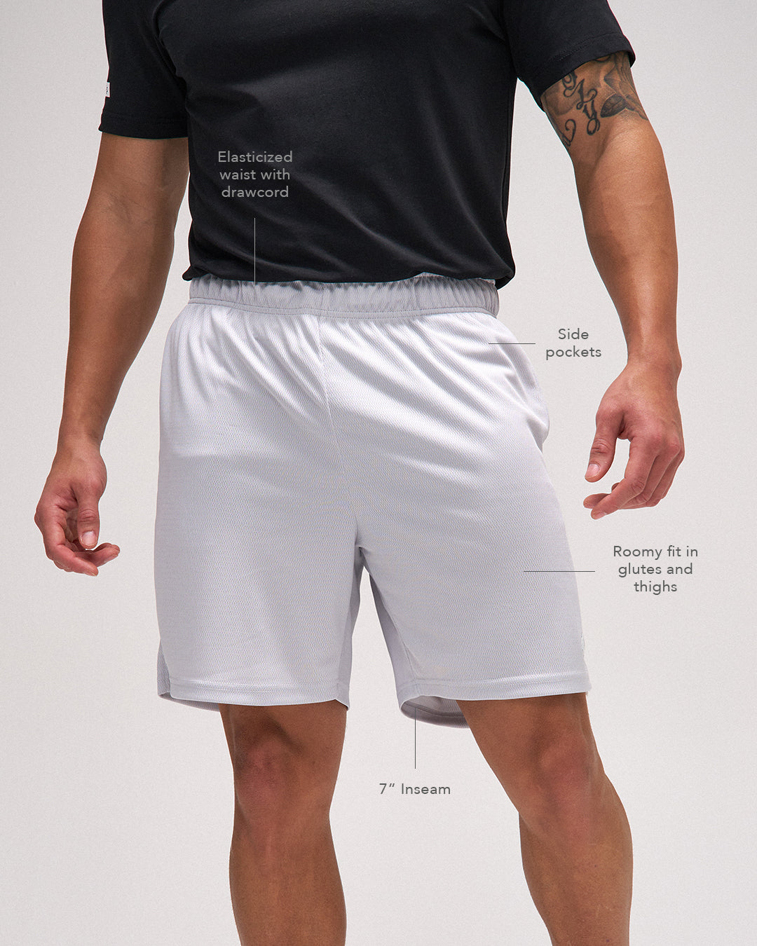 RUDIS 7" Mesh Shorts - Black