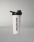 White shaker bottle with black lid and 'RUDIS WRESTLING' text on a gray background