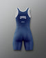 Back view of the RUDIS Team Ohio USA Women’s Elite 2.0 Wrestling Singlet in navy blue with white trim, featuring a clean racerback design and solid navy finish with OHIO USA word marks.