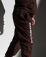 Brown sweatpants with 'Faith Over Fear' text on a plain background