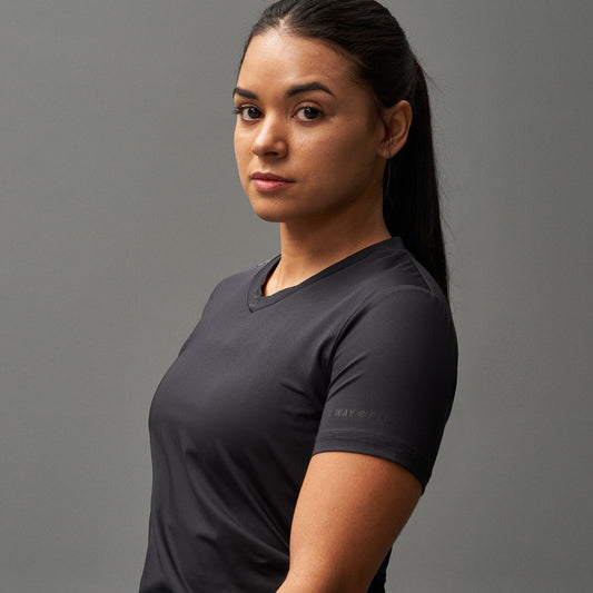 RUDIS Performance Women's V-Neck T-Shirt - Black
