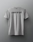 Back view of shirt - grey tshirt with 'A WAY OF LIFE' words in black bold font.